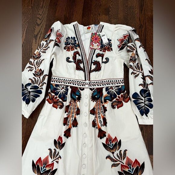 Farm Rio Size Medium Farm x Anthropologie V-Neck Maxi Dress - Picture 9 of 9